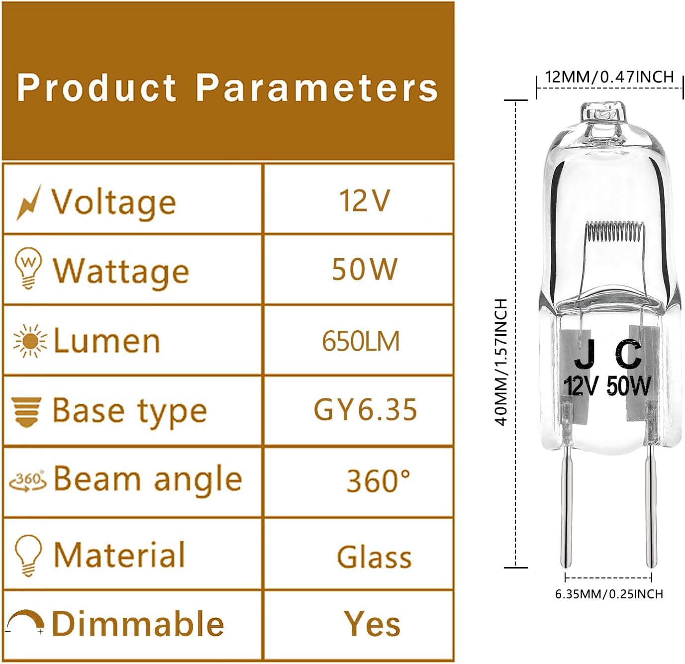 Eksave Lampadine Alogene G6.35 50W 12V 650lm - immagine 2