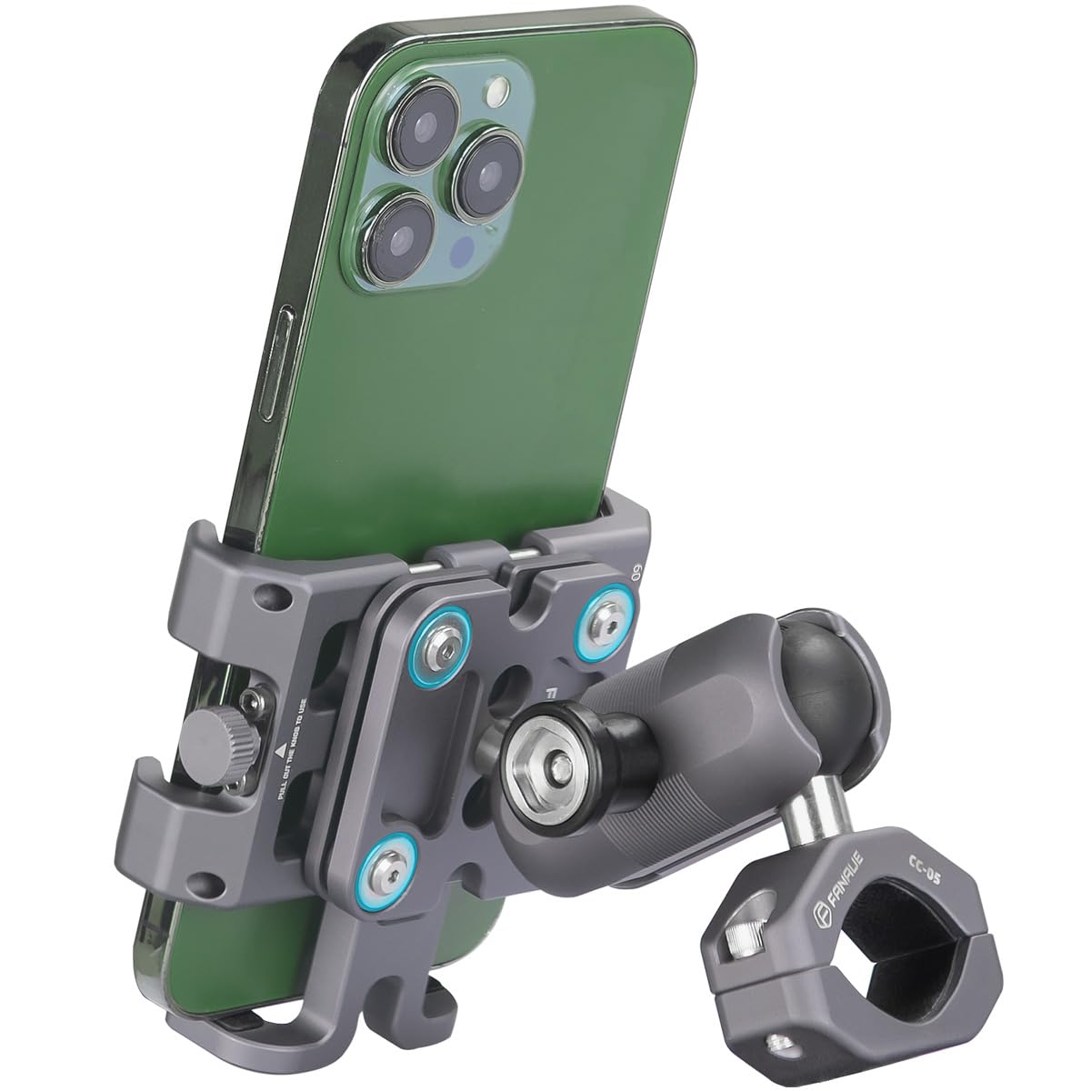 Fanaue Supporto Cellulare Antiurto con Testa a Sfera 1 pollice