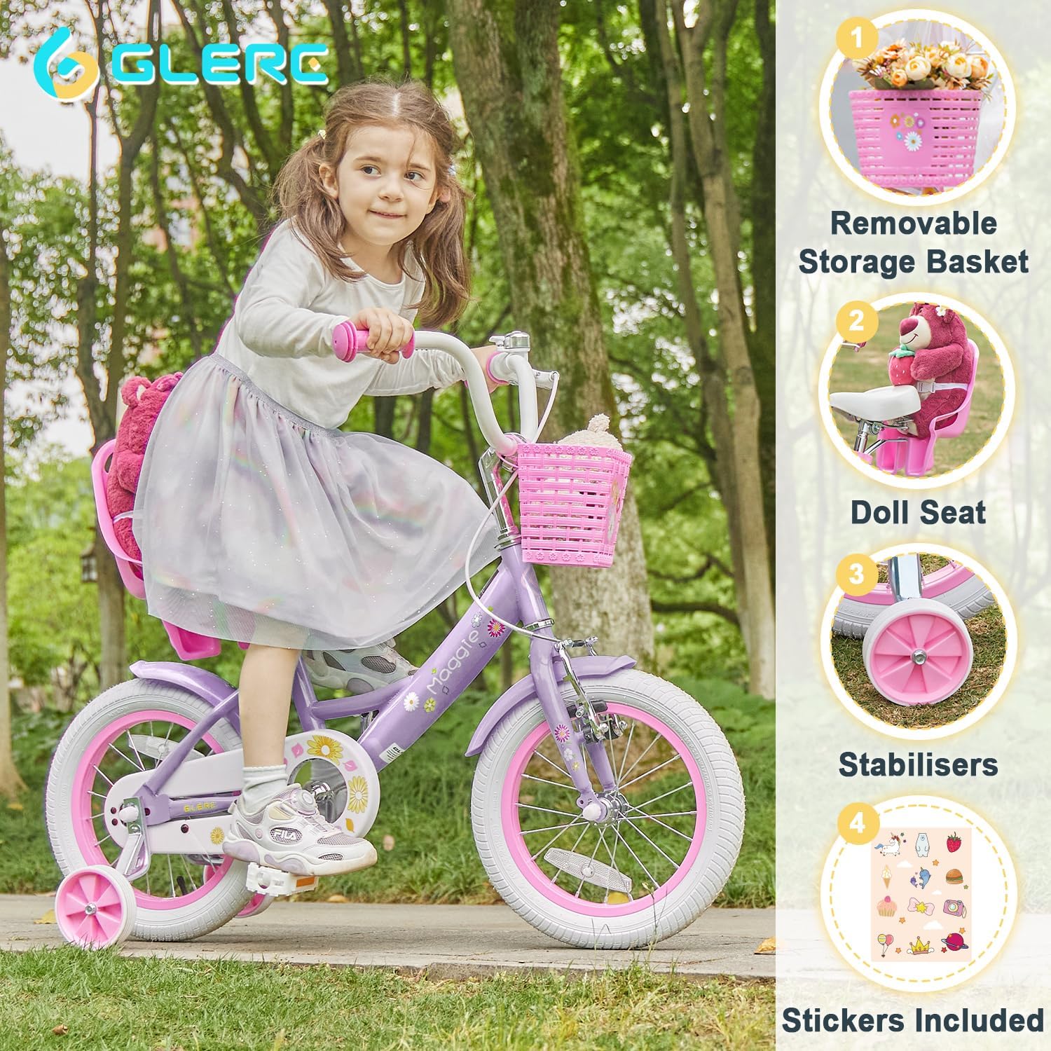 Glerc Bicicletta per Bambine 40,6 cm - immagine 2