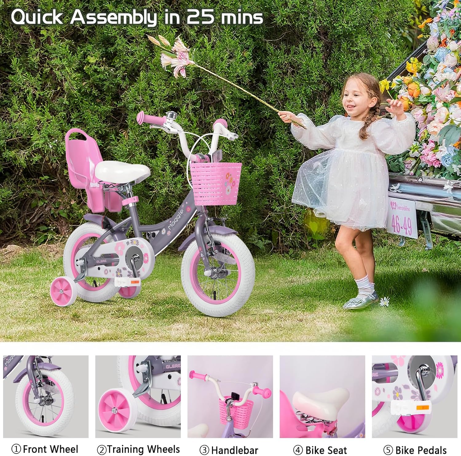 Glerc Bicicletta per Bambine 40,6 cm - immagine 5