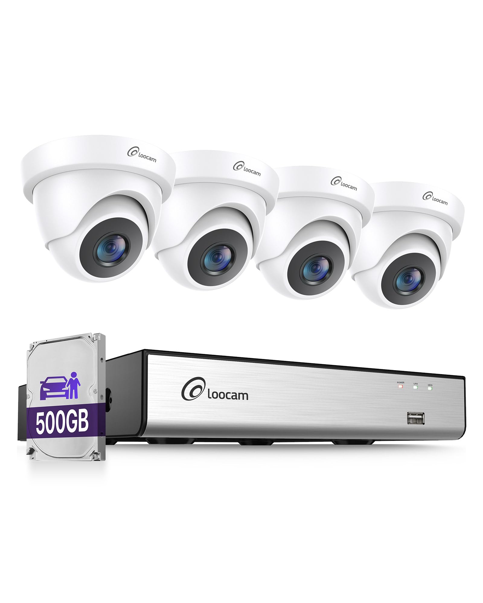 Loocam Sistema CCTV 1080P 8 Canali con SSD 500G