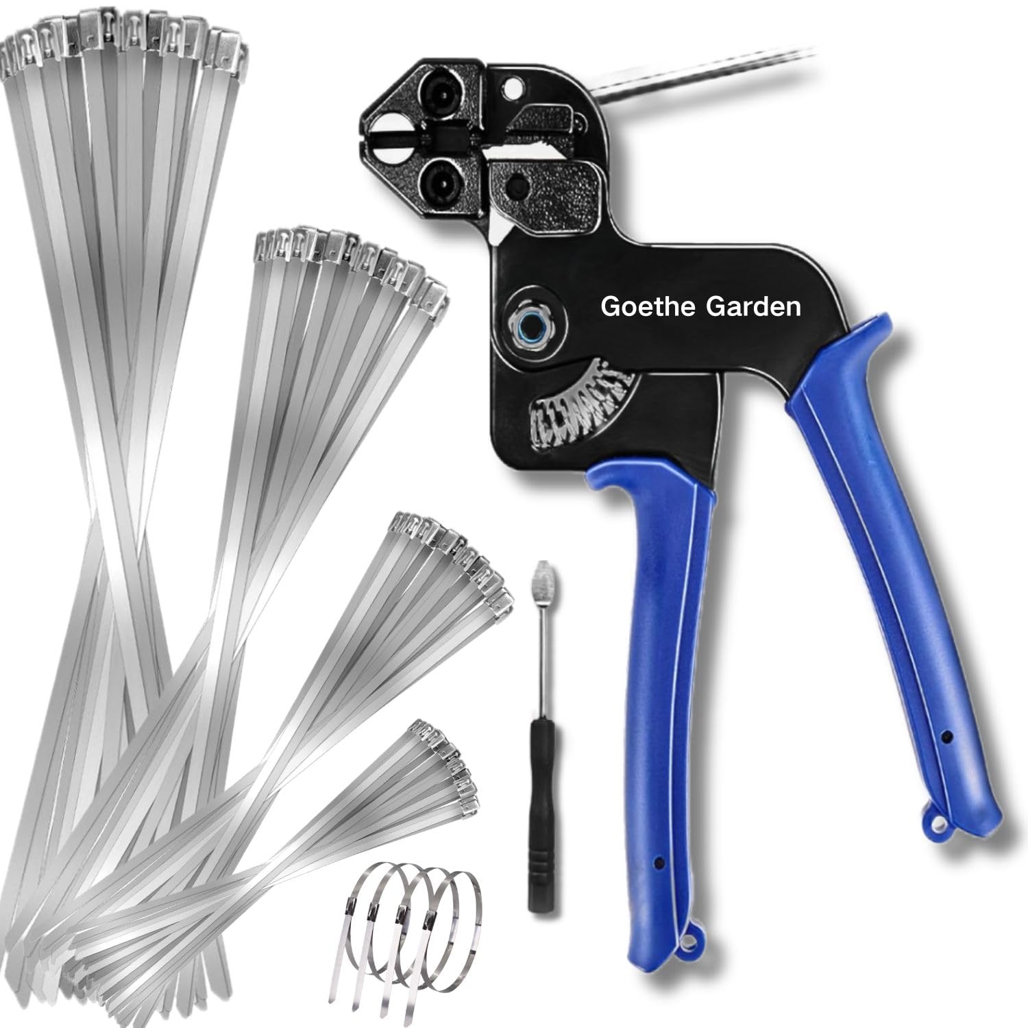 Kit Pistola per Fascette Metalliche con 150 Fascette