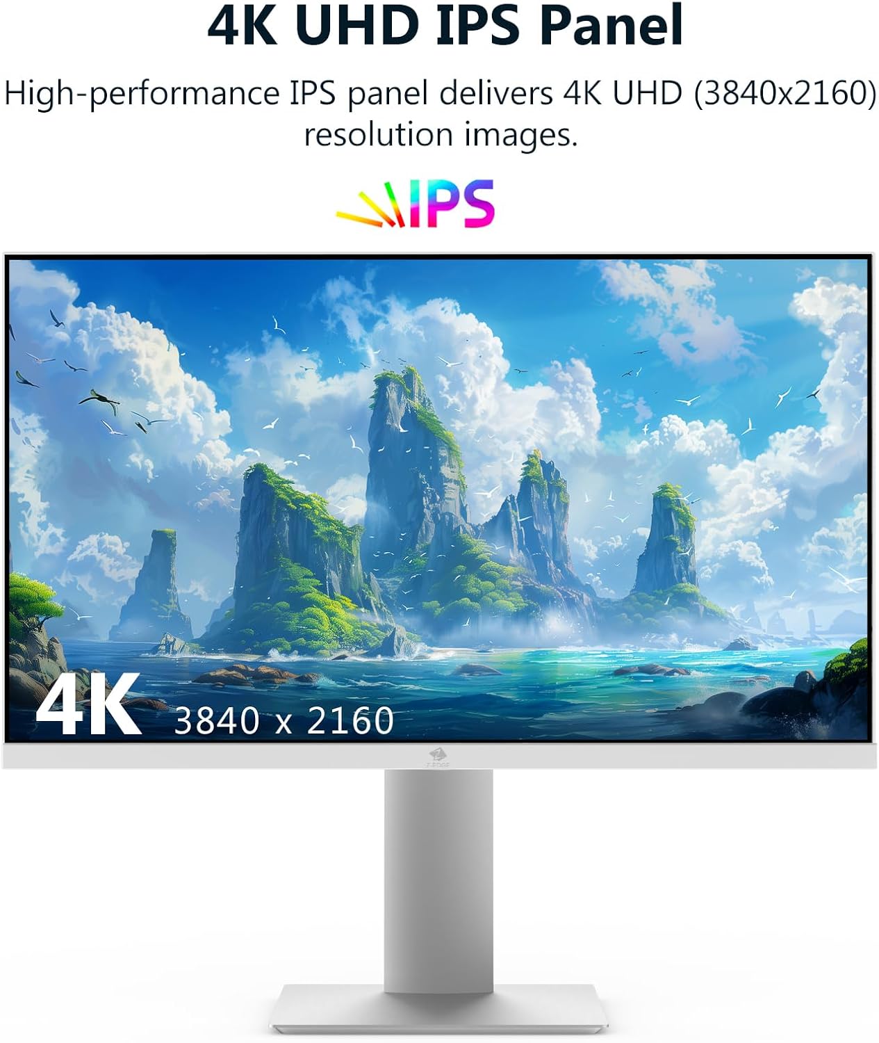 Z-Edge Monitor IPS 27 Pollici 4K UHD 60Hz, Bianco - immagine 2