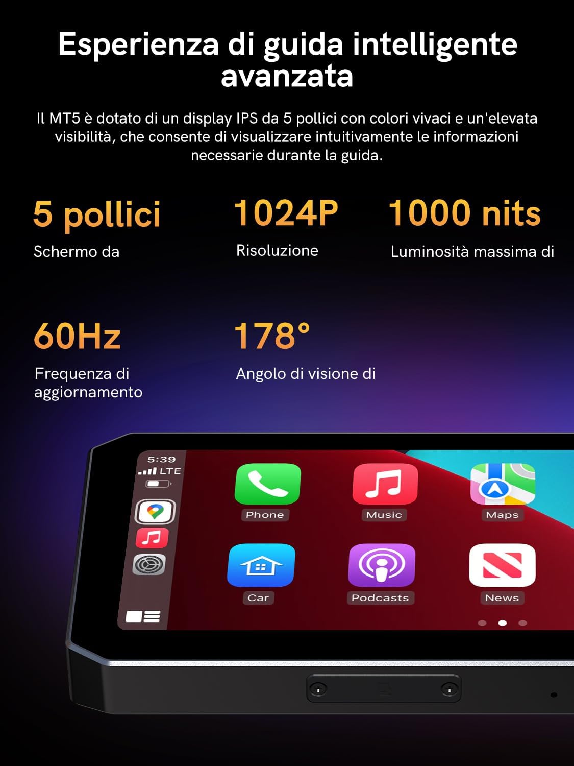 Display per Navigazione Motociclistica 5" IPS - immagine 5