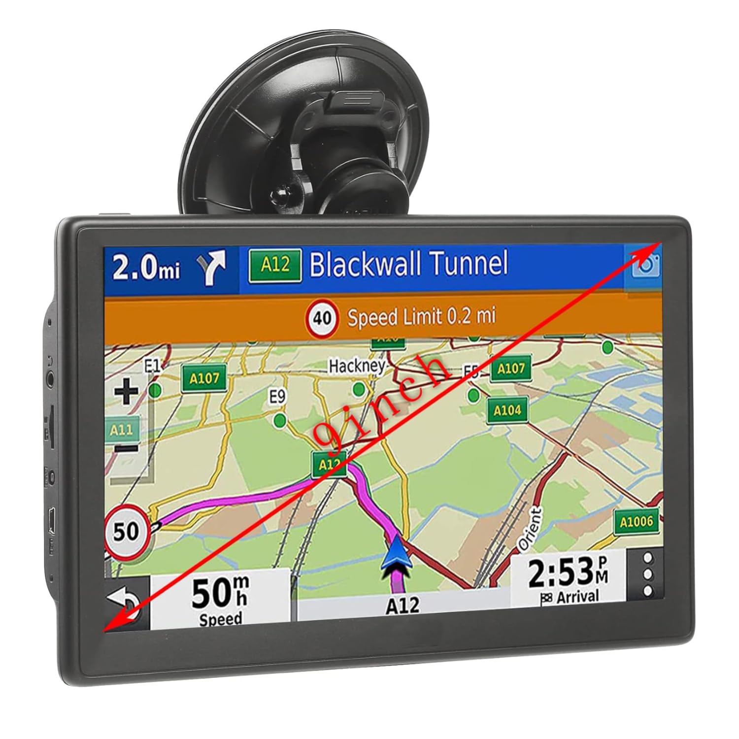 Newfun Navigatore GPS 9 Pollici per Camion e Auto