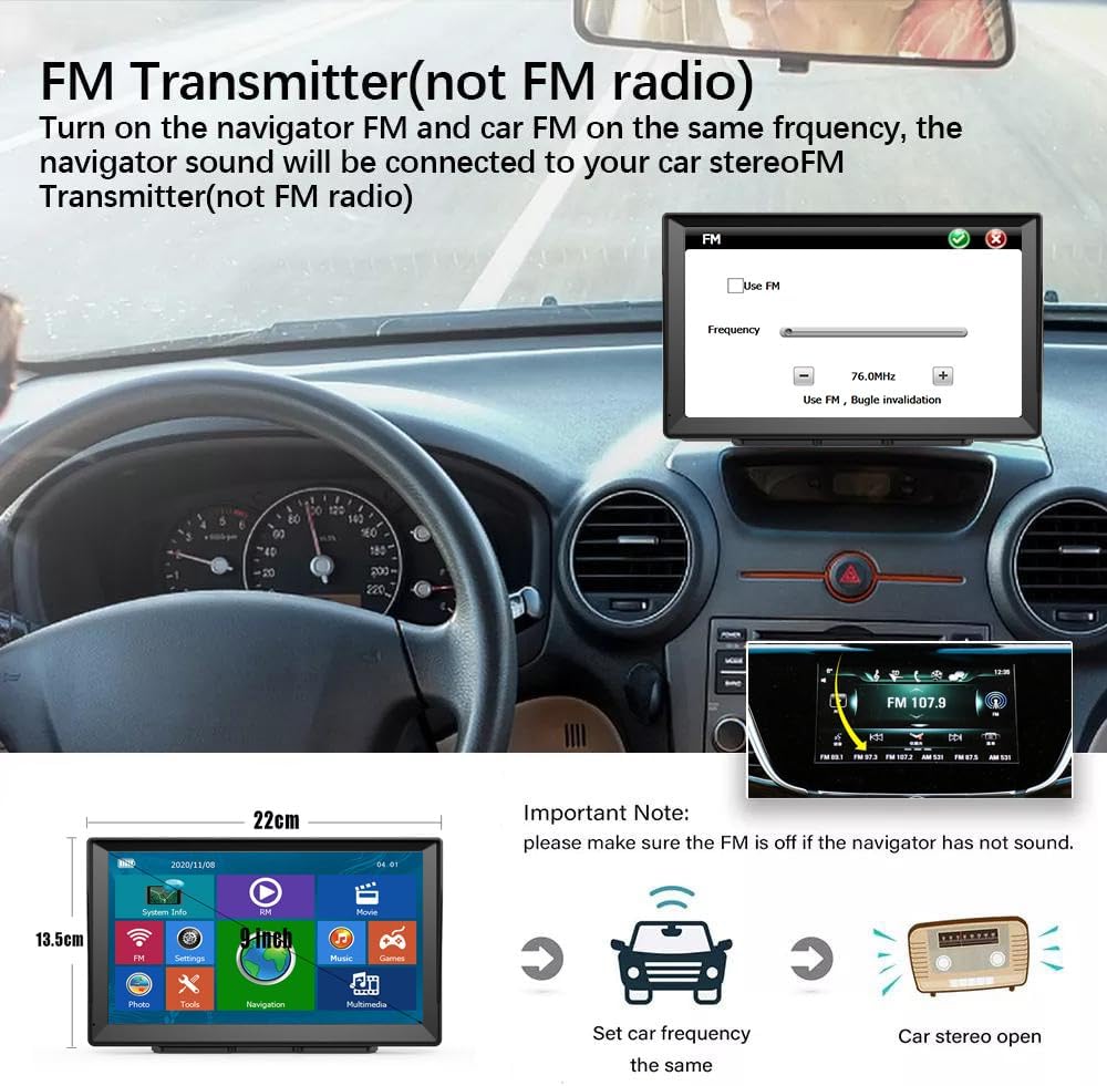 Newfun Navigatore GPS 9 Pollici per Camion e Auto - immagine 2