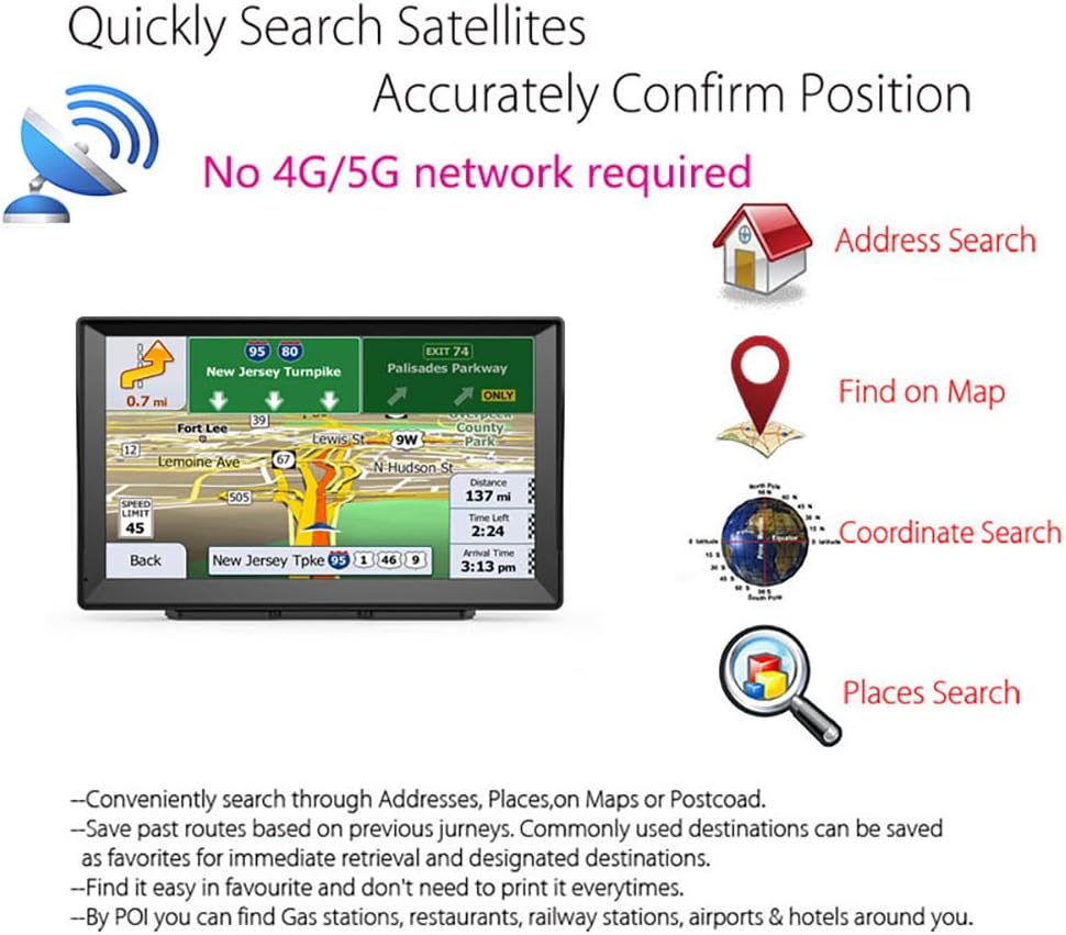 Newfun Navigatore GPS 9 Pollici per Camion e Auto - immagine 5