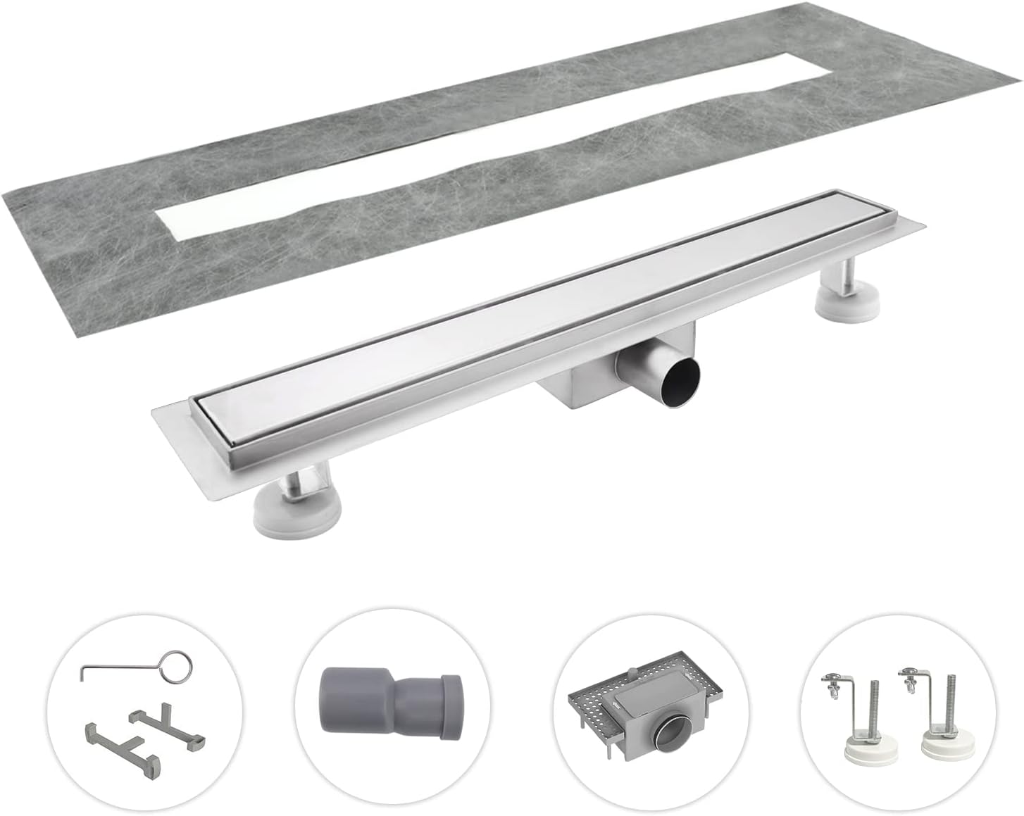 Sunrik Scarico Doccia a Pavimento 2 in 1 da 90 cm - immagine 5