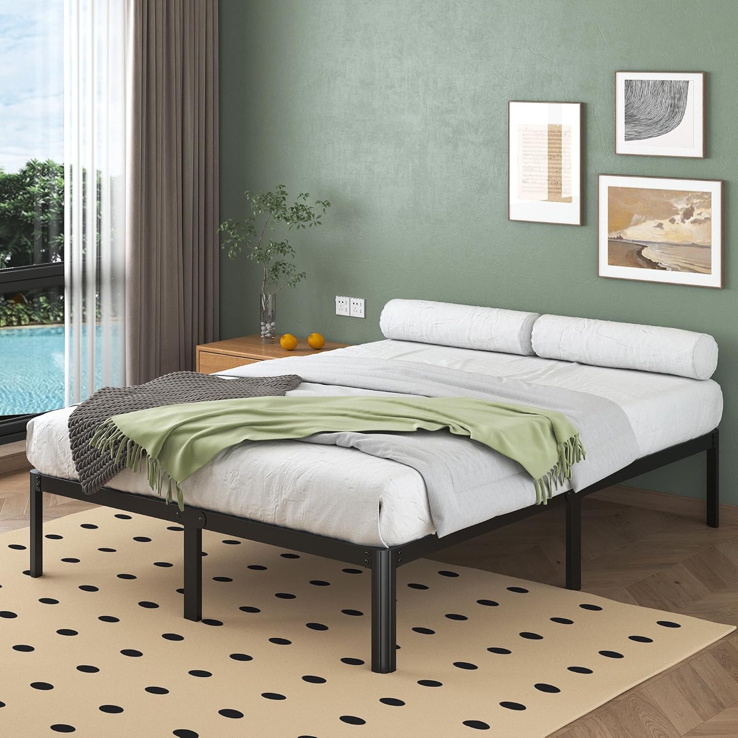 Lutown-teen Struttura Letto 140x200 cm con Rete a Doghe