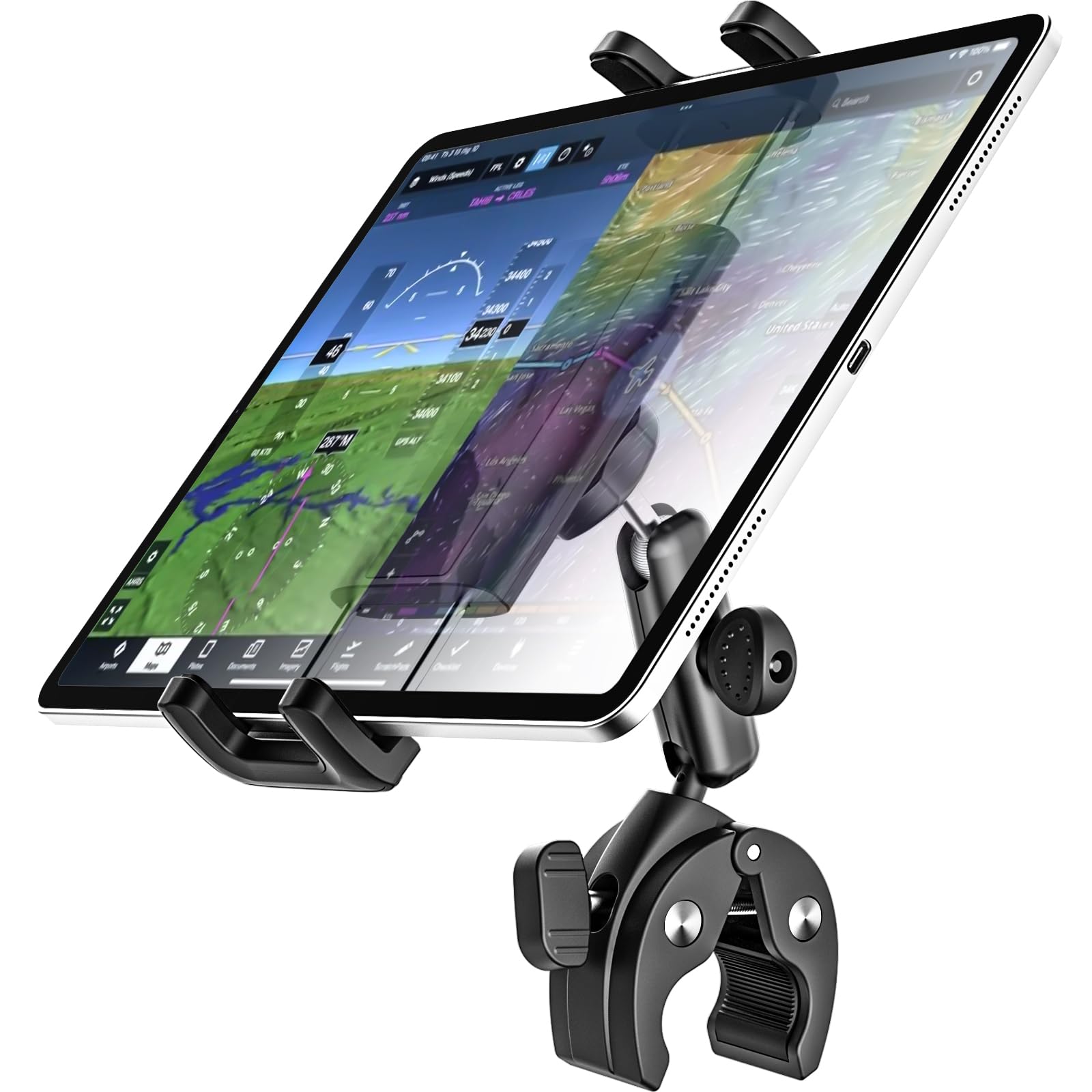 Supporto Tablet Yoke per Aviazione 4-13", Braccio in Metallo