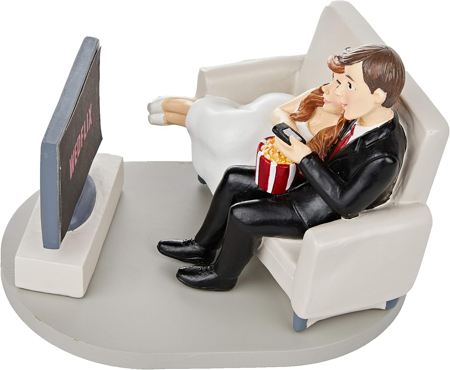 Mopec Statuetta Sposi Darling Wedflix 18 cm, Bianco