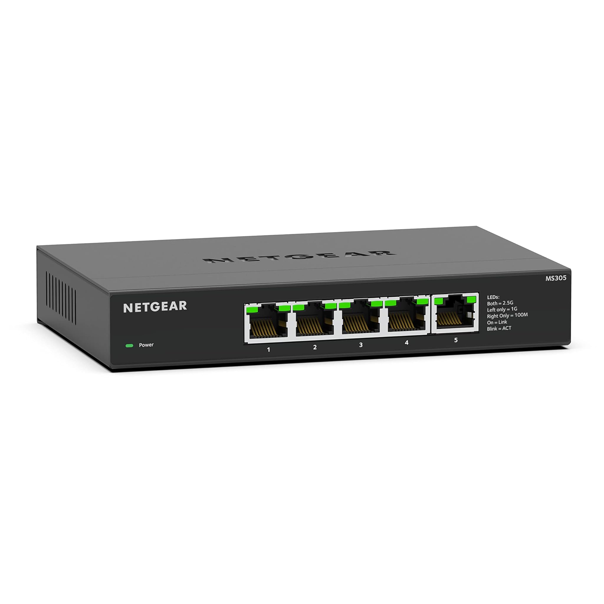 Netgear MS305-100EUS - Switch Rete Non-Gestito 2.5G, Nero