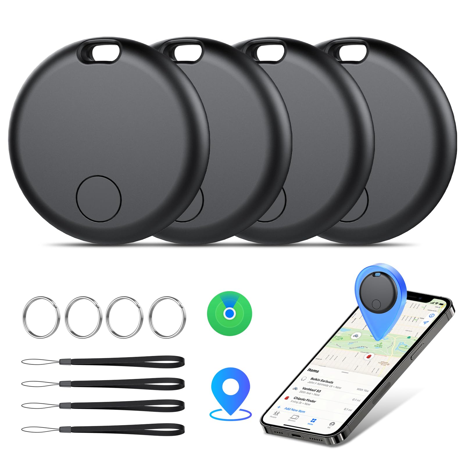 Air Tracker Tags (4 Pezzi) - Localizzatore Bluetooth IP67