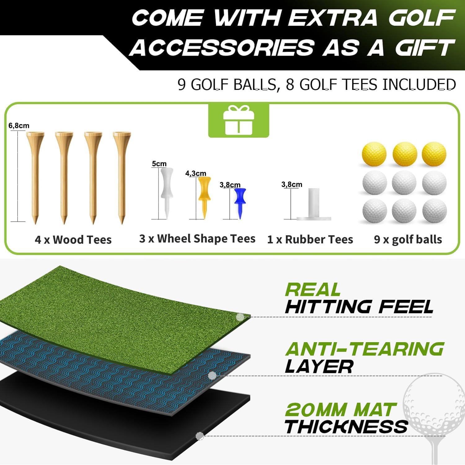 Hanured® Tappetino da Golf Extra Spesso - immagine 2