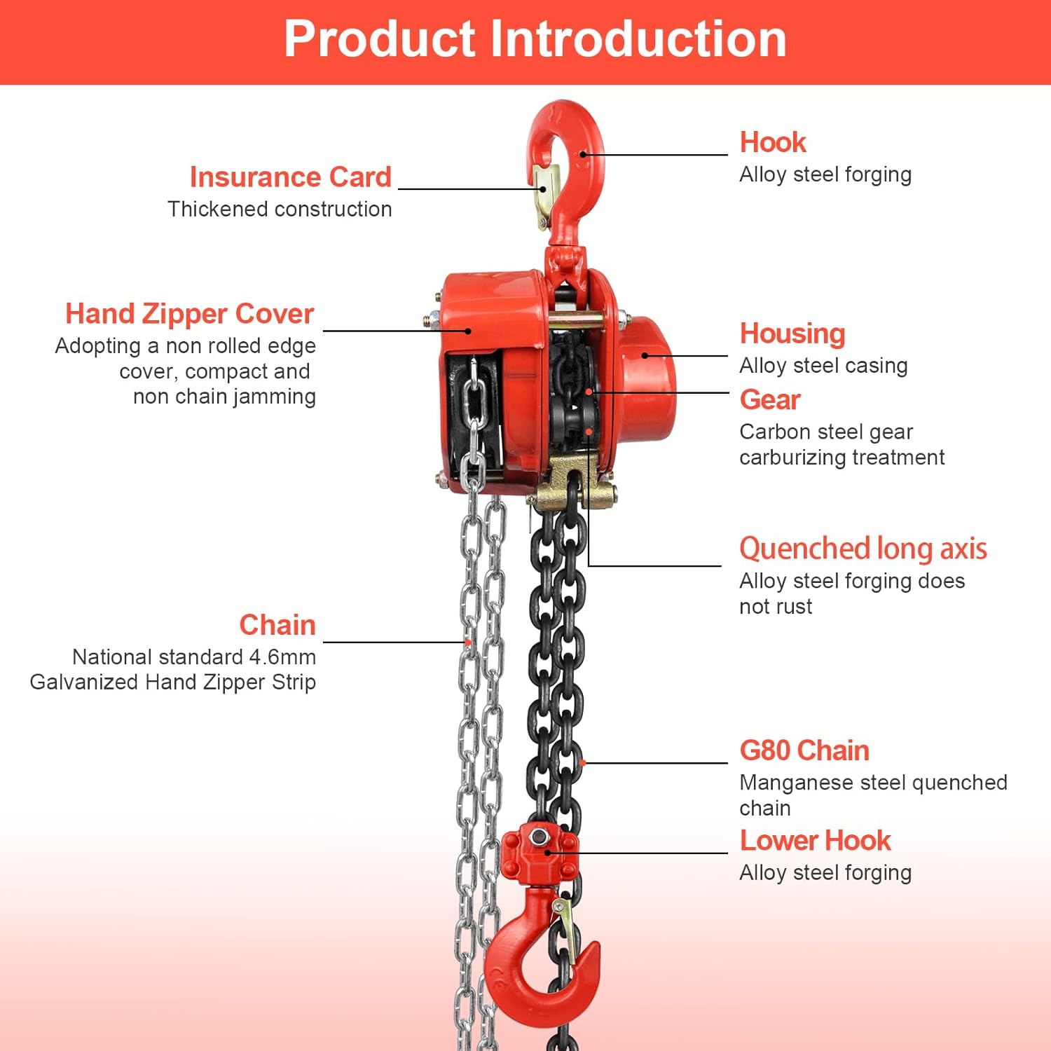 TEENO Paranco a Catena Manuale 2T 6M - immagine 2