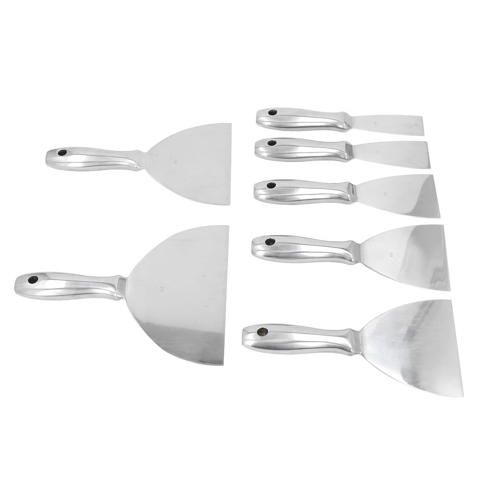 Set di Raschietti per Stucco in Acciaio Inossidabile da 7 pezzi