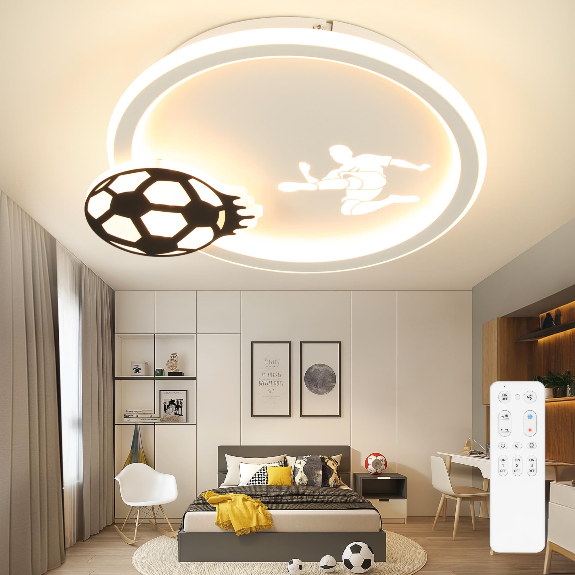 Easy Eagle Plafoniera LED Soffitto Calcio 46CM