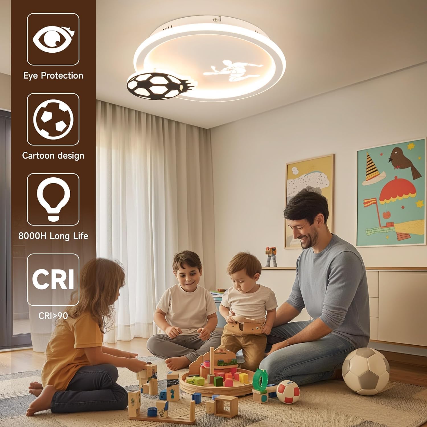 Easy Eagle Plafoniera LED Soffitto Calcio 46CM - immagine 7