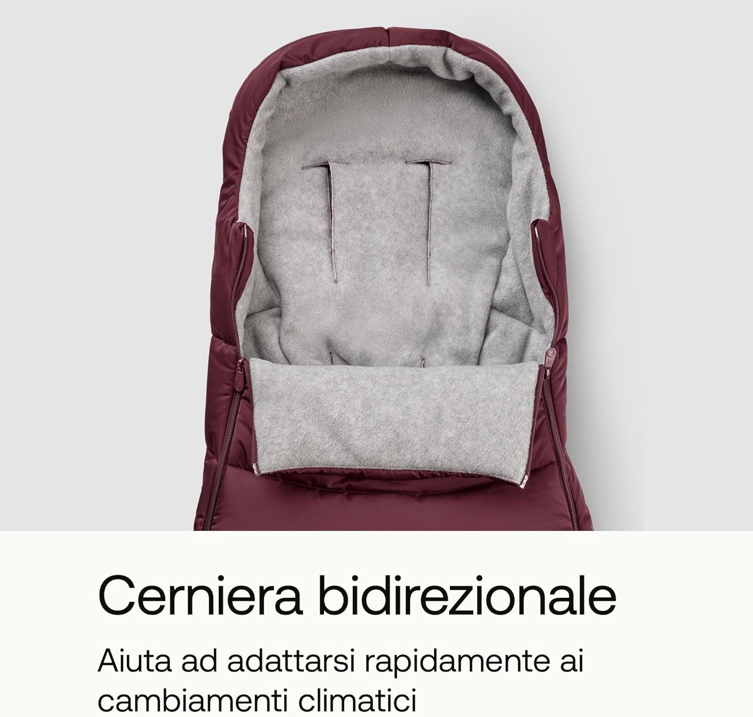Bugaboo Sacco a Pelo Passeggino Impermeabile, Dark Cherry - immagine 4
