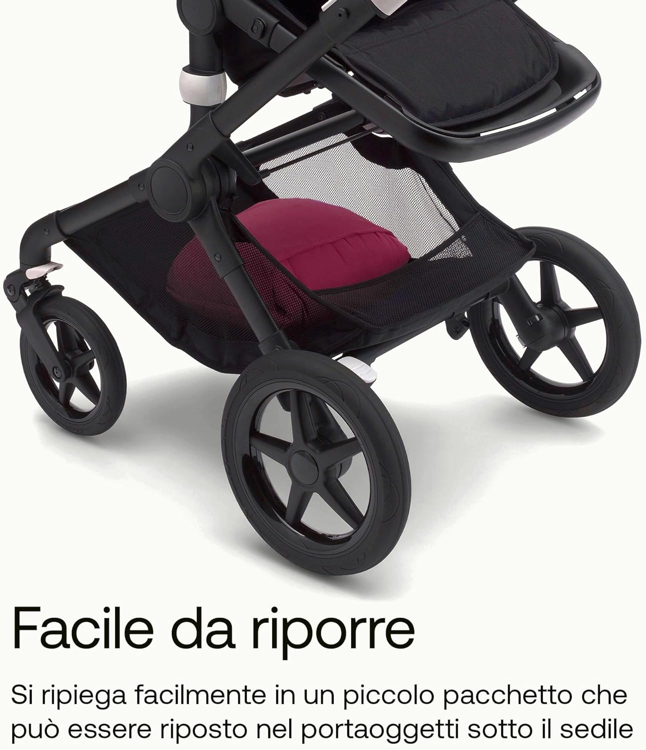 Bugaboo Sacco a Pelo Passeggino Impermeabile, Dark Cherry - immagine 5