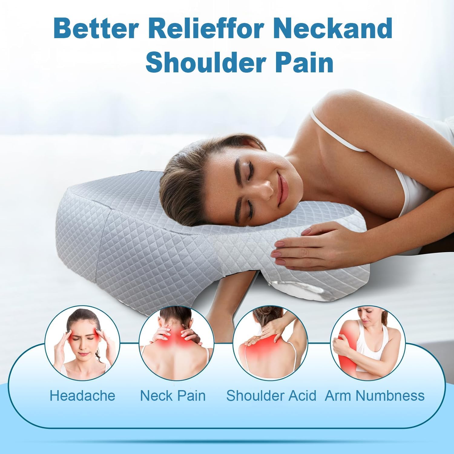 Cuscino Ortopedico Cervicale Memory Foam Ergonomico - immagine 2