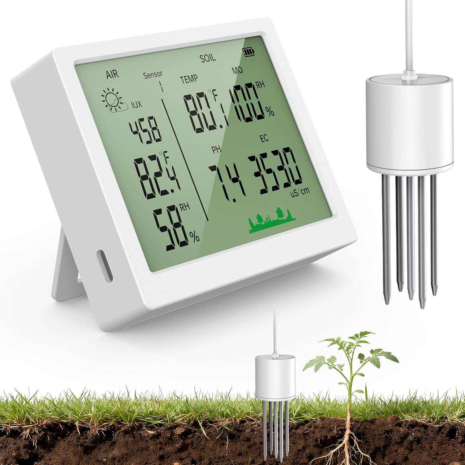 EXTSUD 7 in 1 Misuratore PH Terreno e Acqua - immagine 1