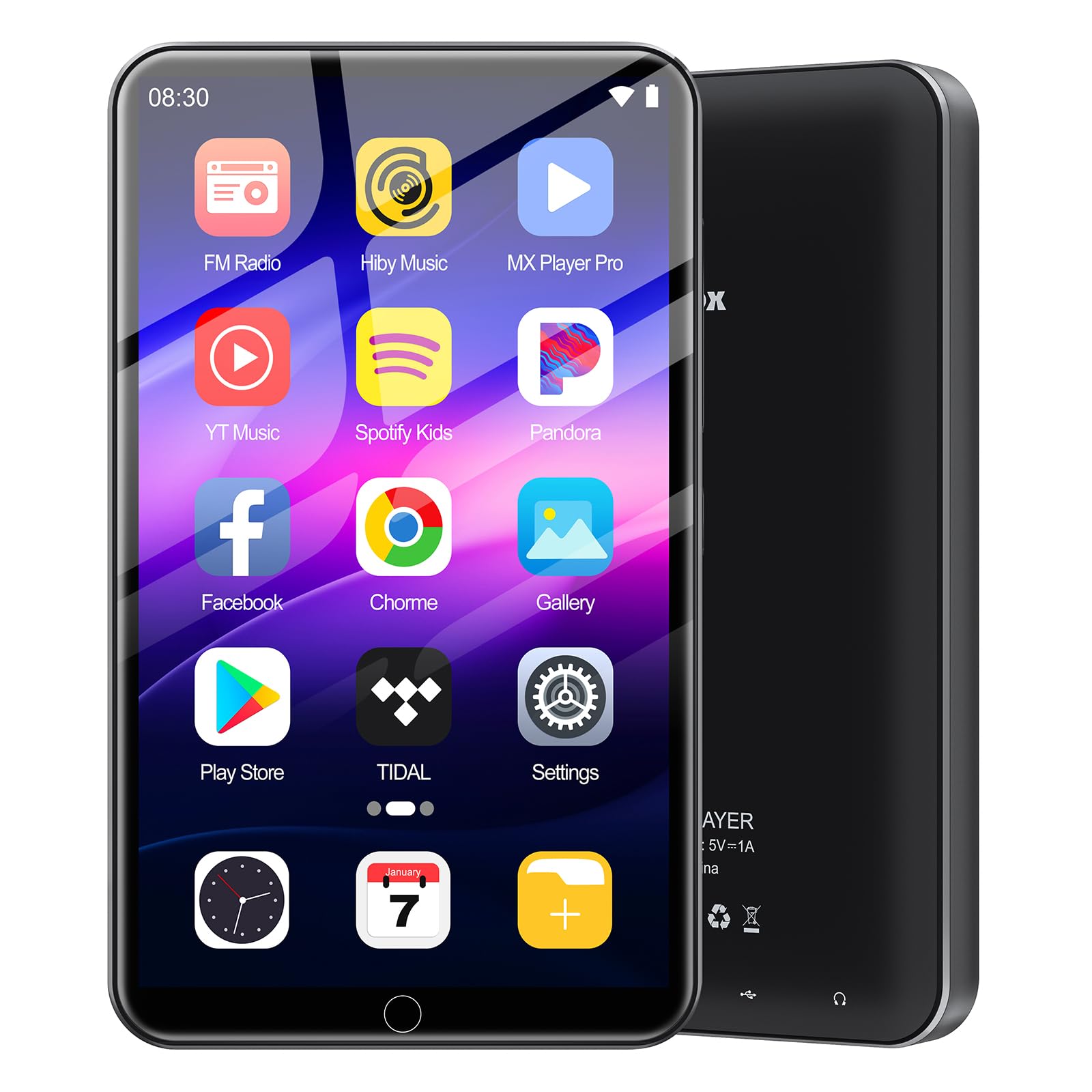 Lettore MP3 80GB con Bluetooth e WiFi, 4 pollici