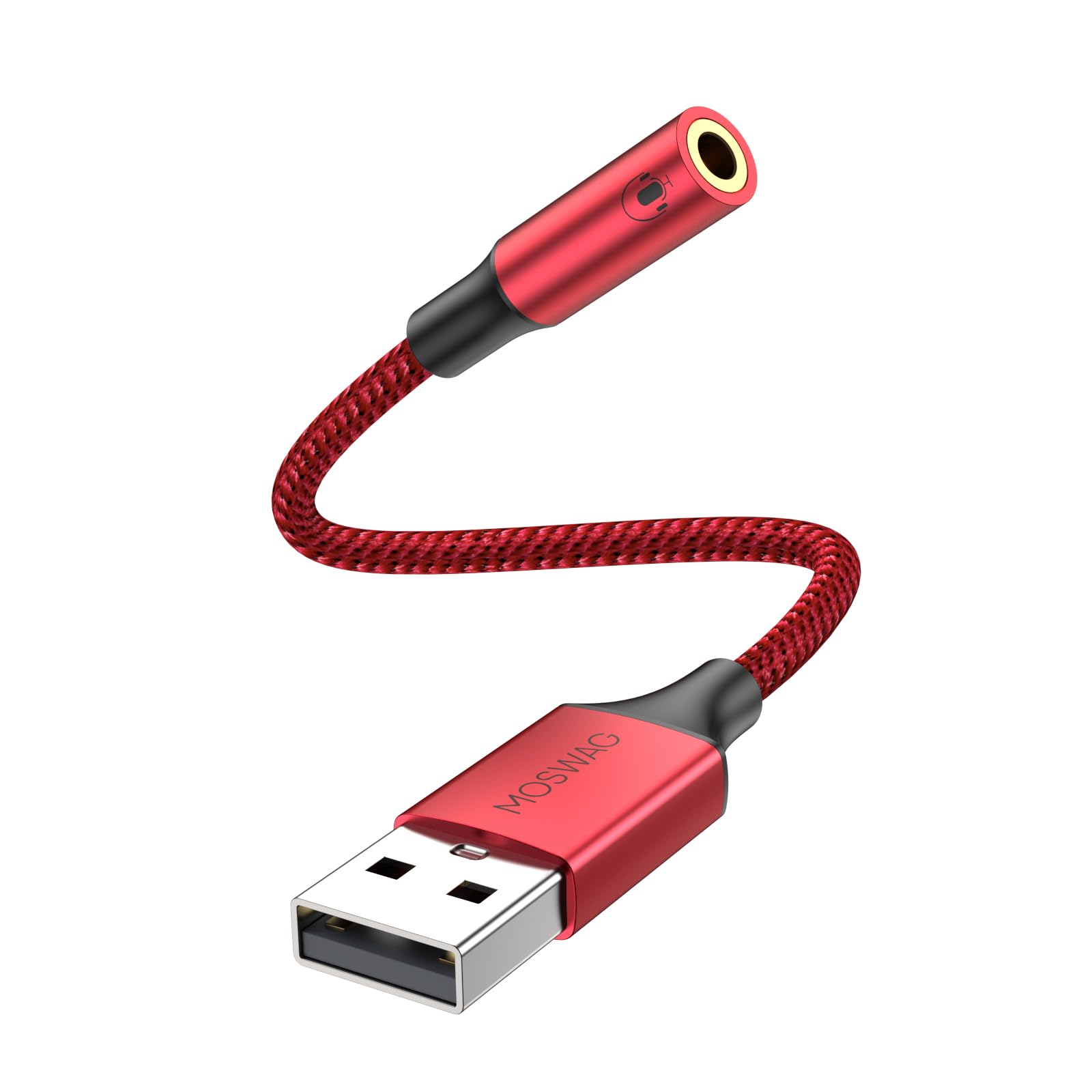 Moswag Adattatore Audio USB a Jack Cuffie 3.5mm 20cm