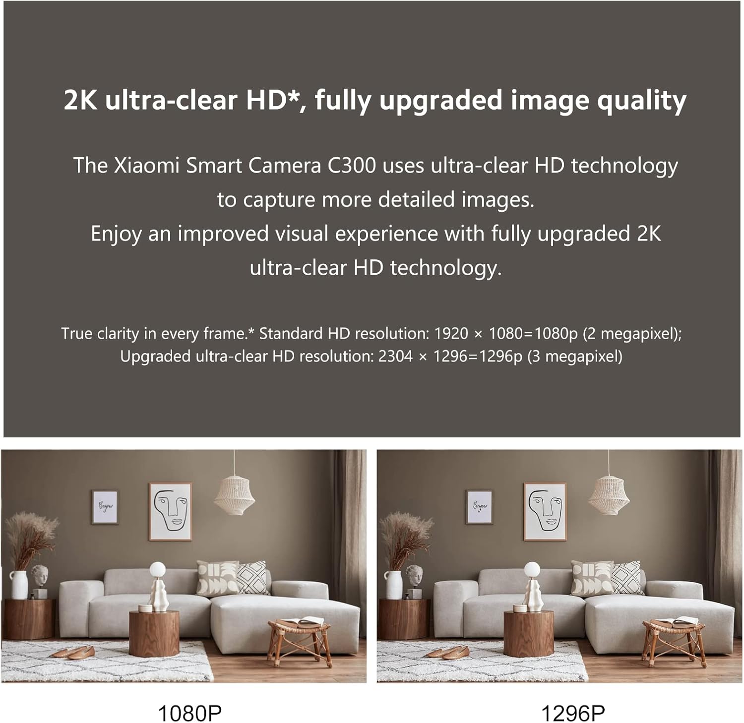 Xiaomi Mi Smart Camera C300 - Telecamera Wifi Interno 2K, Bianco - immagine 3