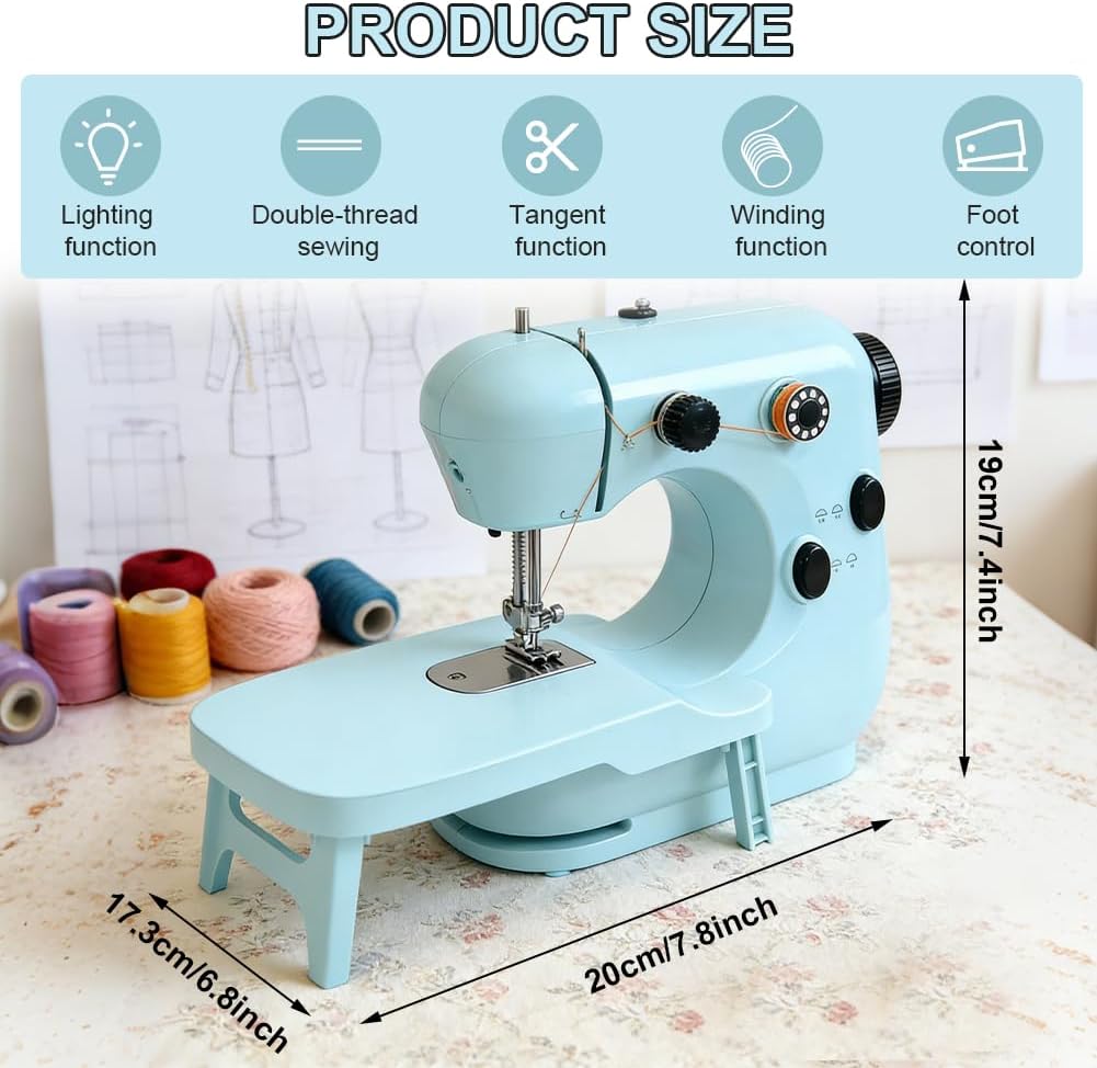 Mini Macchina da Cucire Portatile per Principianti e Bambini - immagine 2