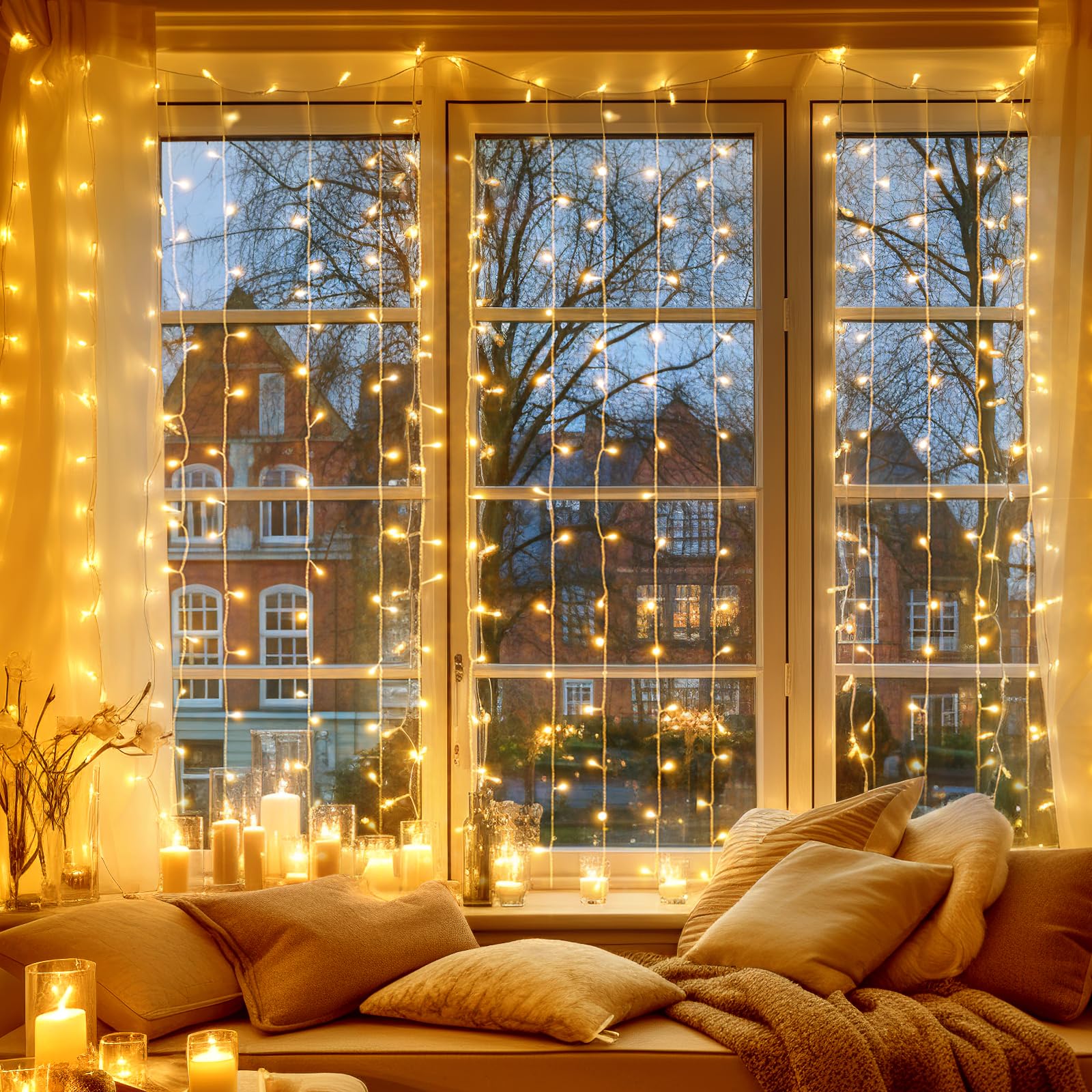 Avoalre Tenda di Luci 6x3m 600LEDs Natale