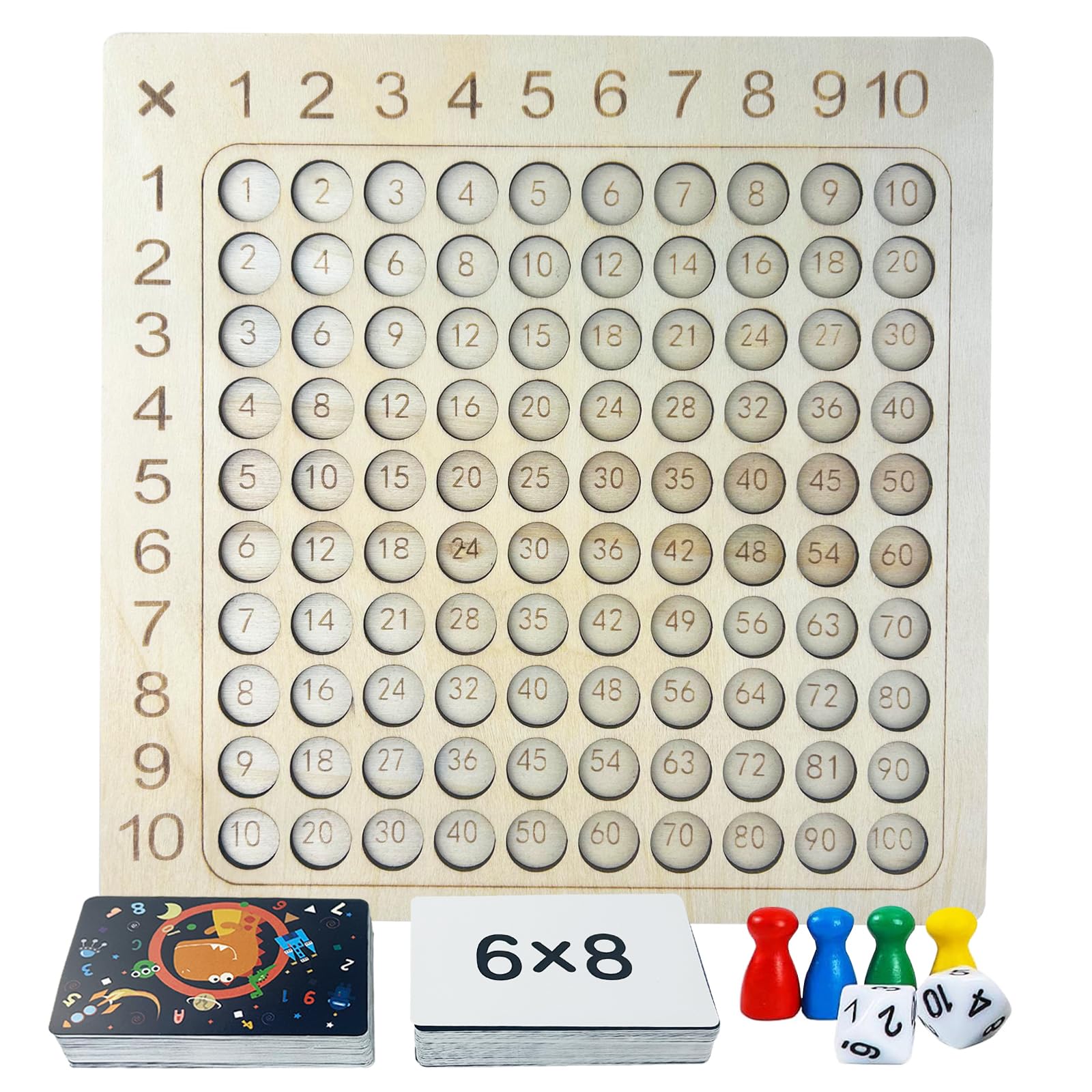 Diompirux Tabelline per Bambini Montessori in Legno