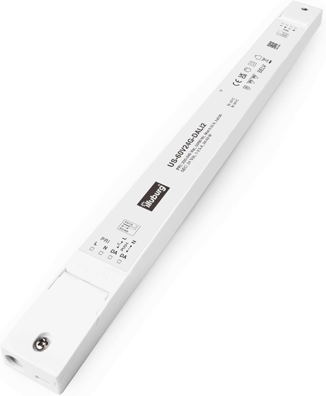 Trasformatore LED 24V 60W Dimmerabile Sottile - immagine 1