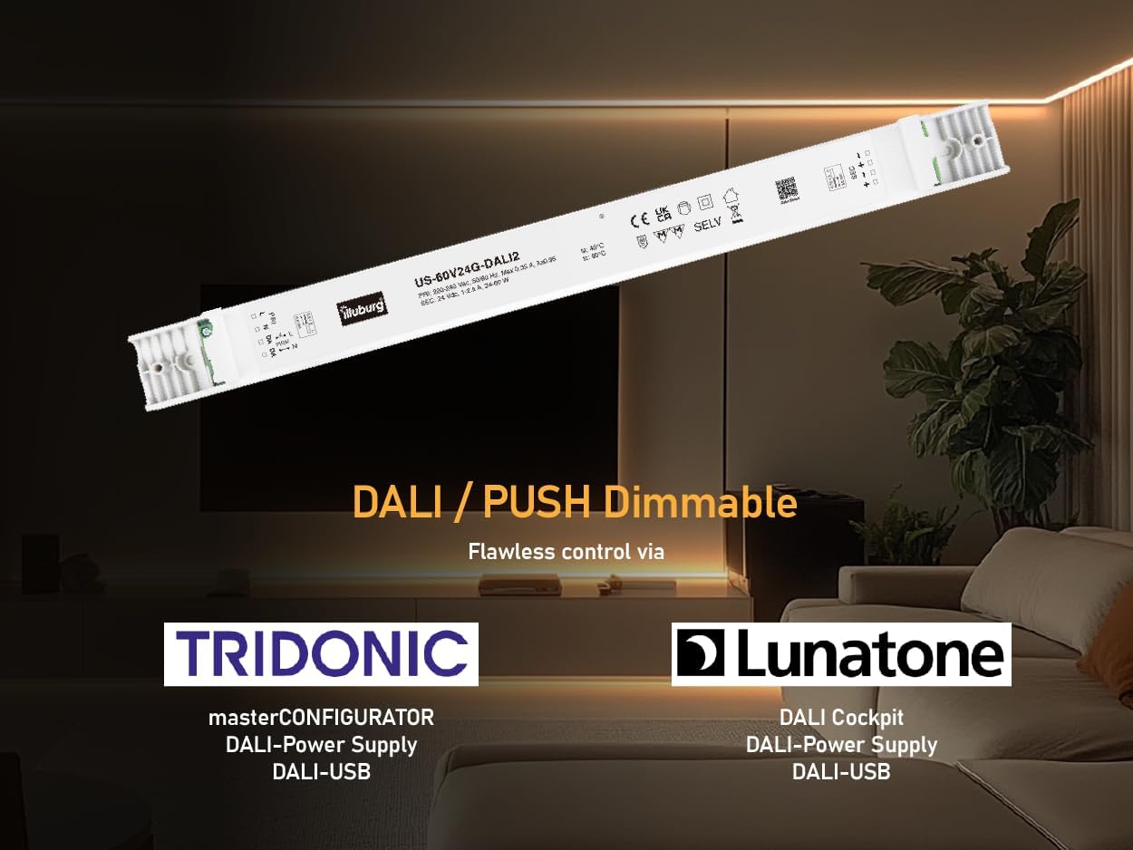 Trasformatore LED 24V 60W Dimmerabile Sottile - immagine 2