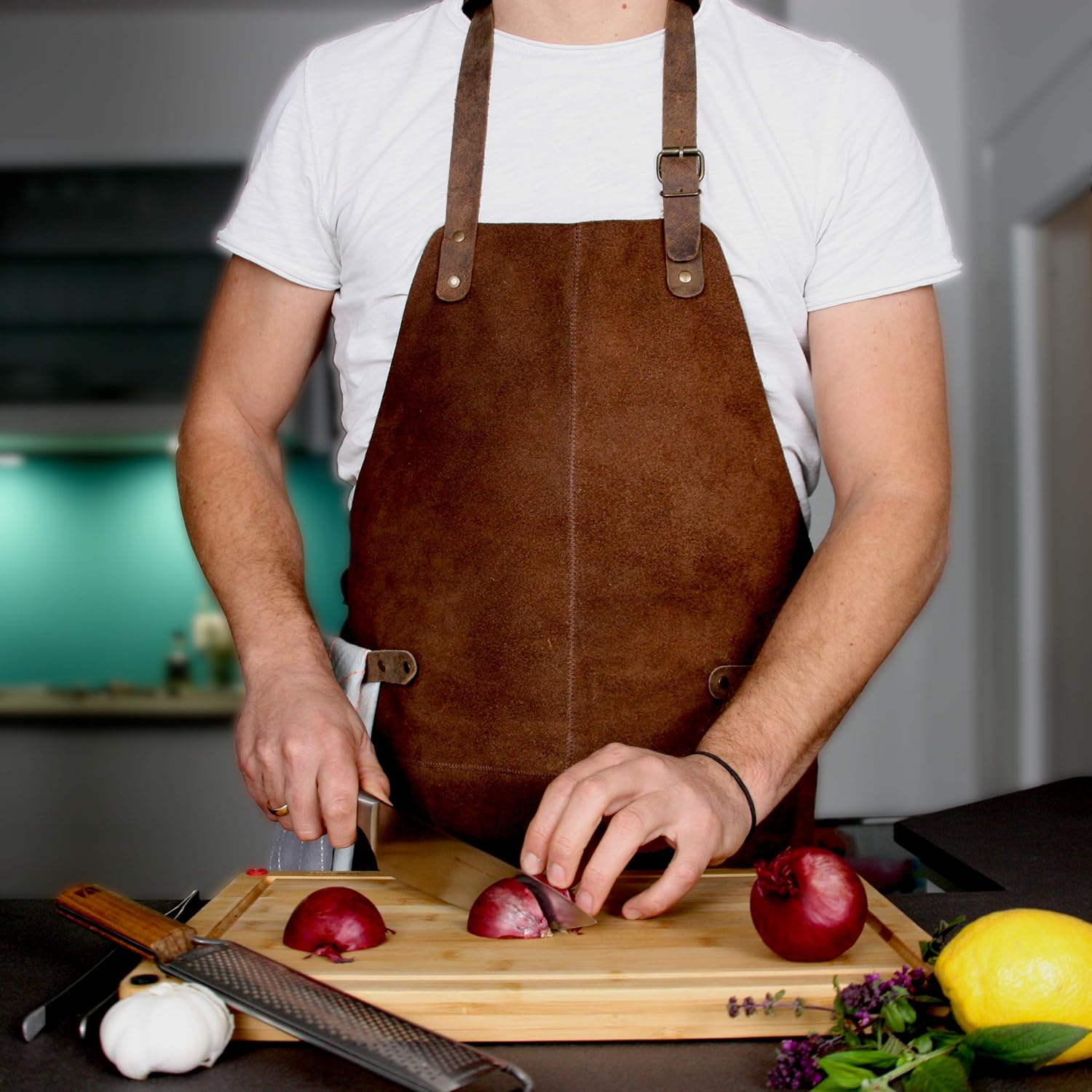 REDSALT® Grembiule in Pelle di Bufalo 84x62cm - immagine 2