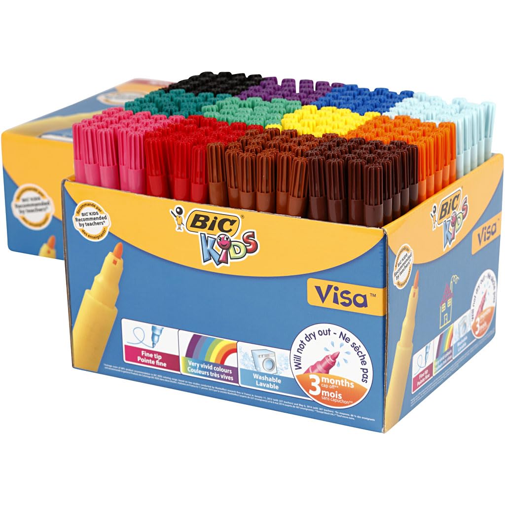BIC Kids Visa Fine Multicolore 288pezzo(i) marcatore, 288 Pezzi