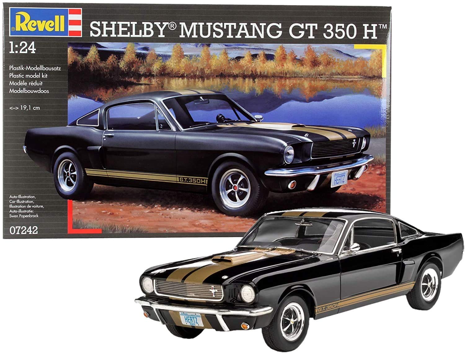 Revell- Shelby Mustang GT 350 H Ford Kit, Nero