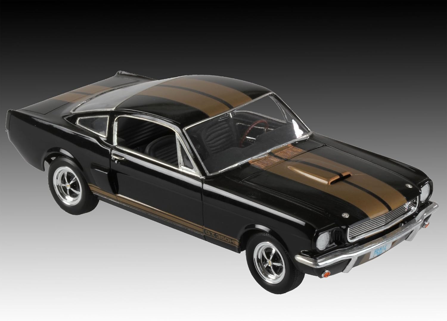 Revell- Shelby Mustang GT 350 H Ford Kit, Nero - immagine 5