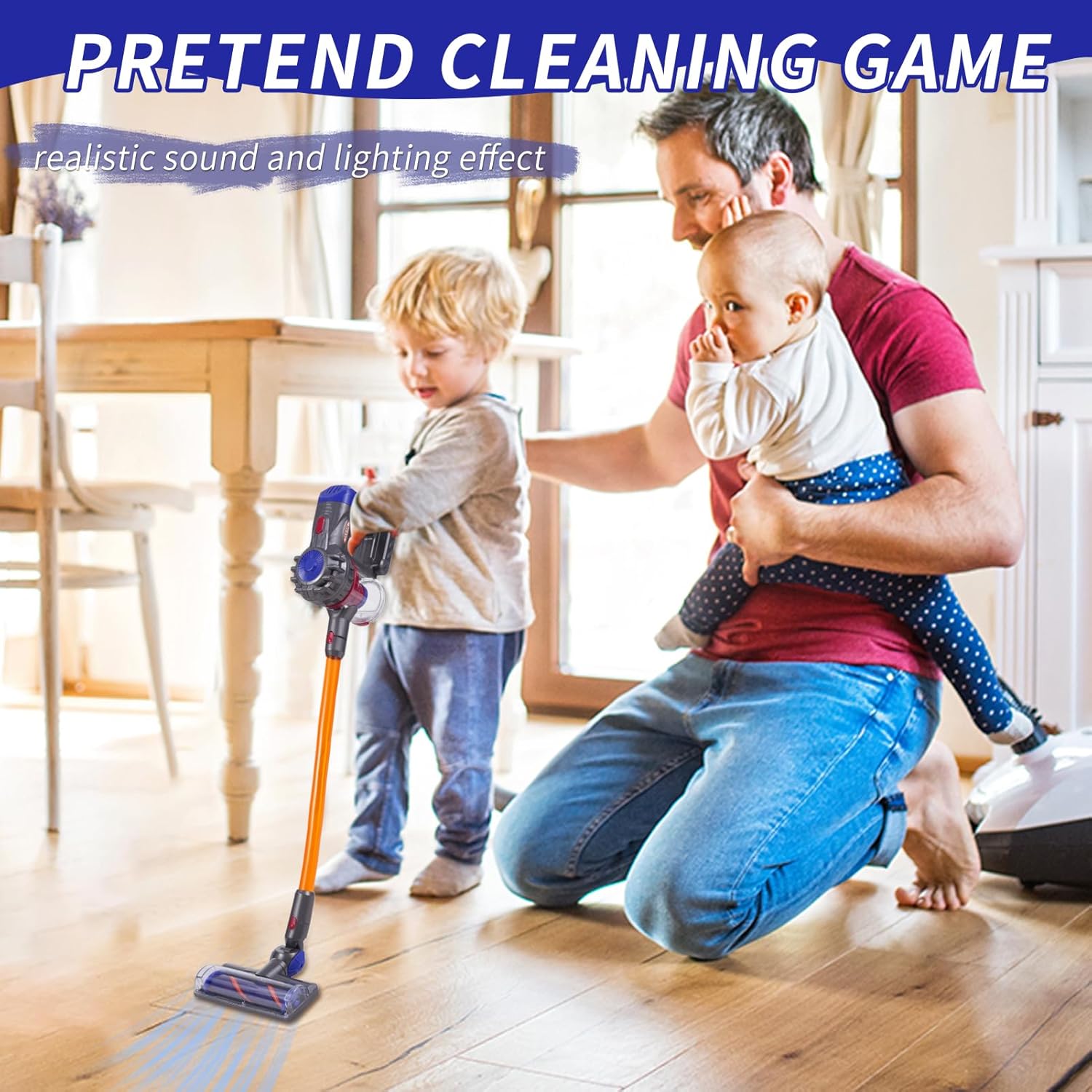 Goolsky Aspirapolvere Giocattolo 3 in 1 per Bambini - immagine 6