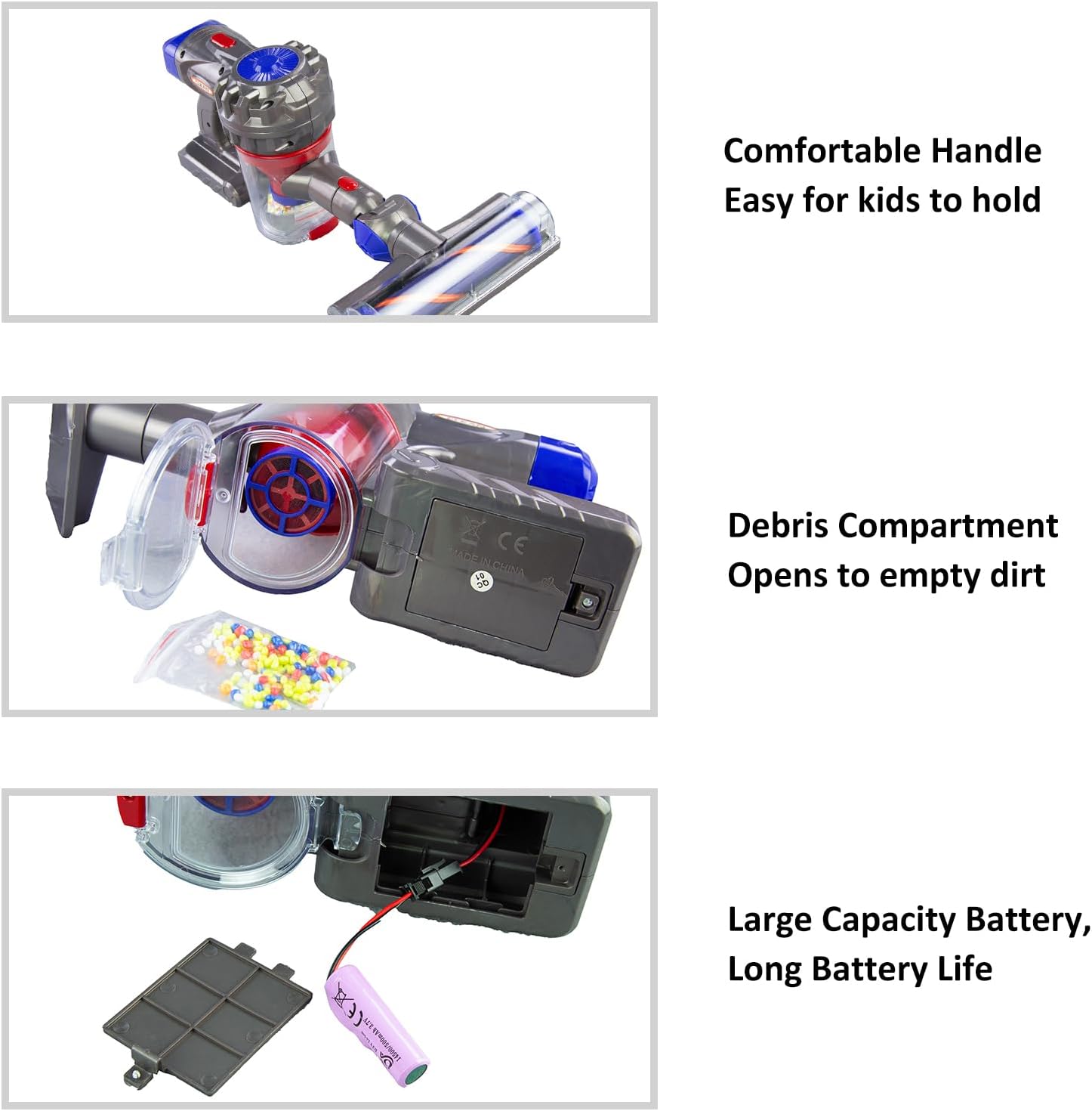 Goolsky Aspirapolvere Giocattolo 3 in 1 per Bambini - immagine 8