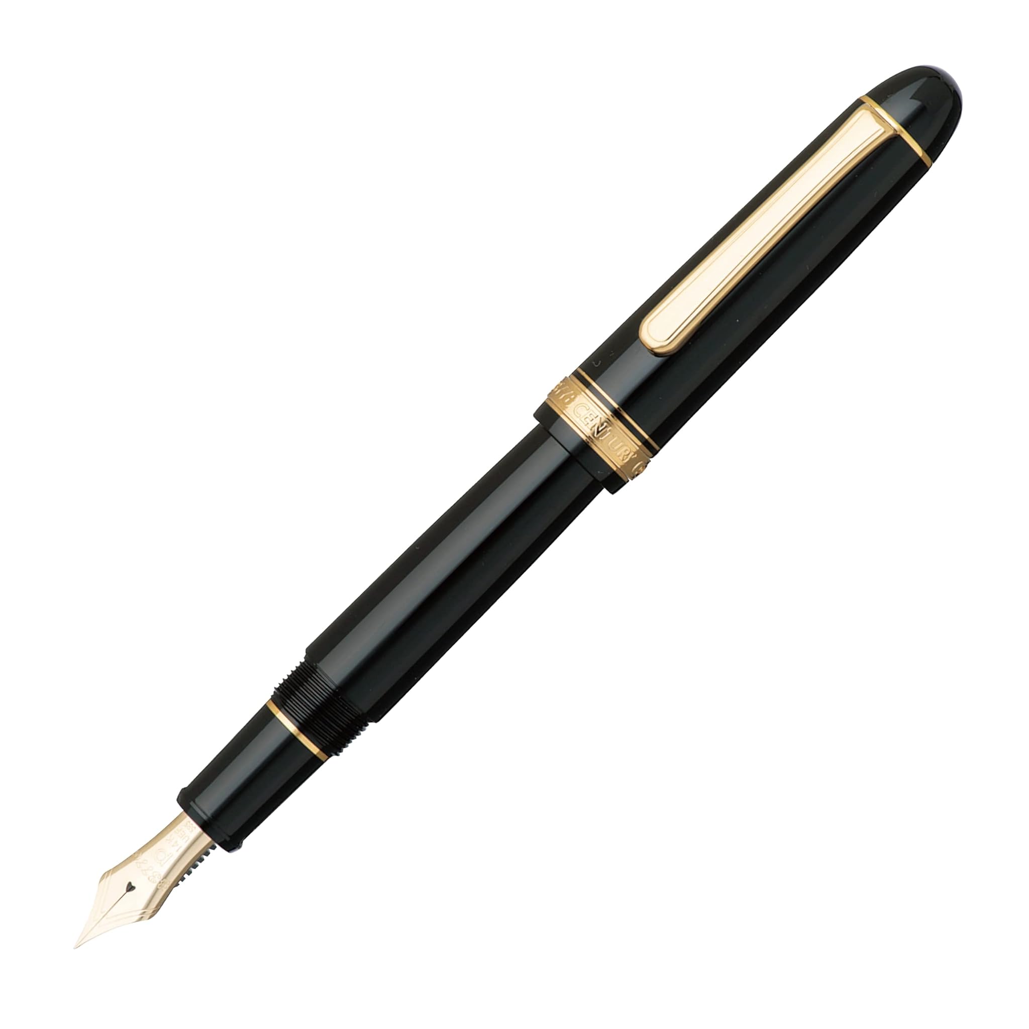 Platinum #3776 Century Gold Trim Black - Penna Stilografica M