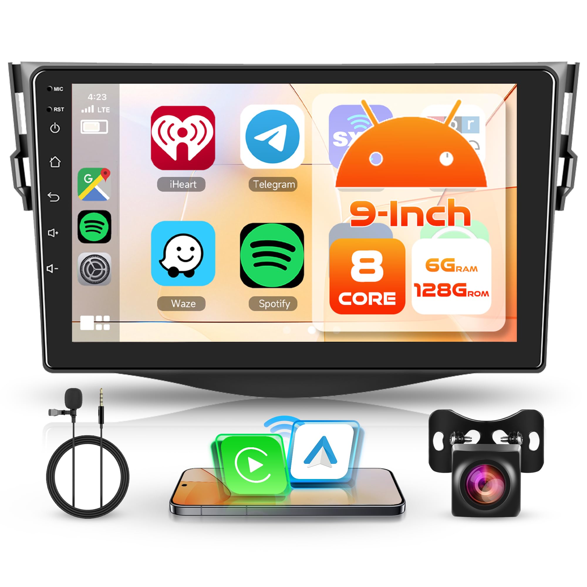 Rimoody Autoradio Android 9" per Toyota RAV4 2007-2012