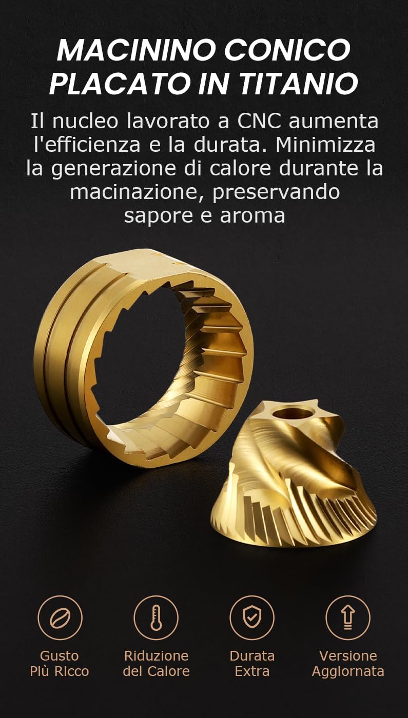 Vevok Chef Macinacaffè Manuale O20 - 35g - immagine 2