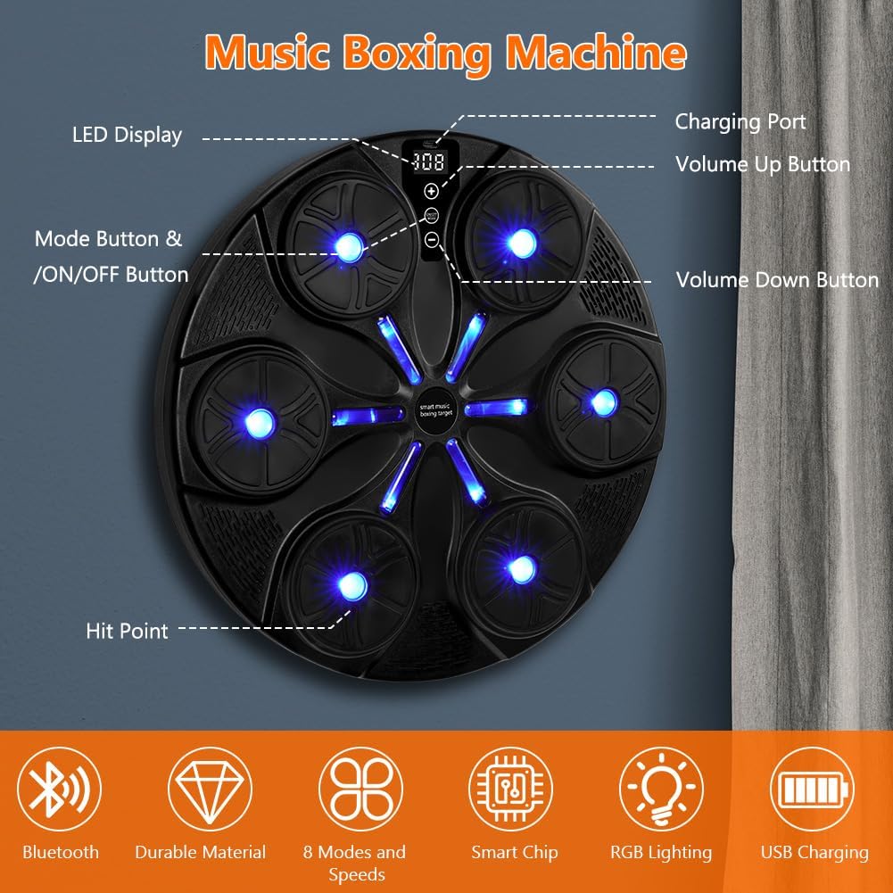 HOTUT Macchina da Boxe Musicale Intelligente con Bluetooth - immagine 3