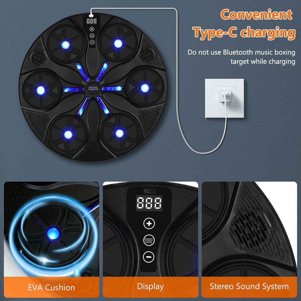 HOTUT Macchina da Boxe Musicale Intelligente con Bluetooth - immagine 4