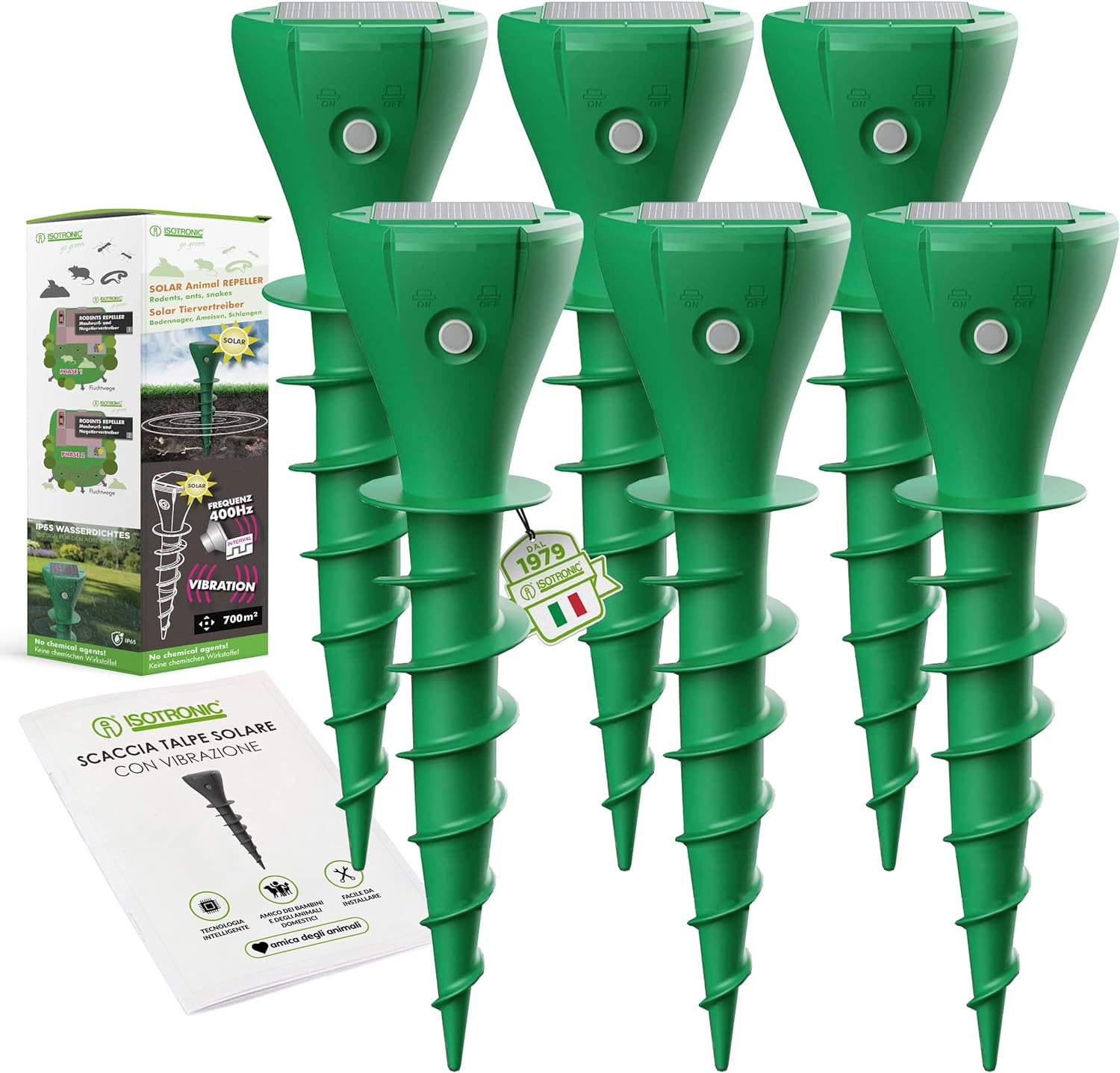 ISOTRONIC 8 Repellenti per Talpe Solari da Giardino - immagine 1
