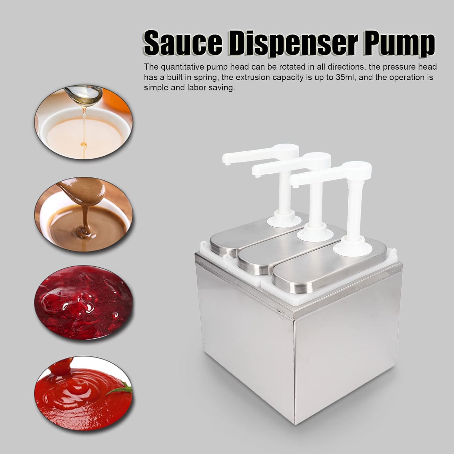 Dispenser per Condimenti con Pompa 1 Litro - immagine 3