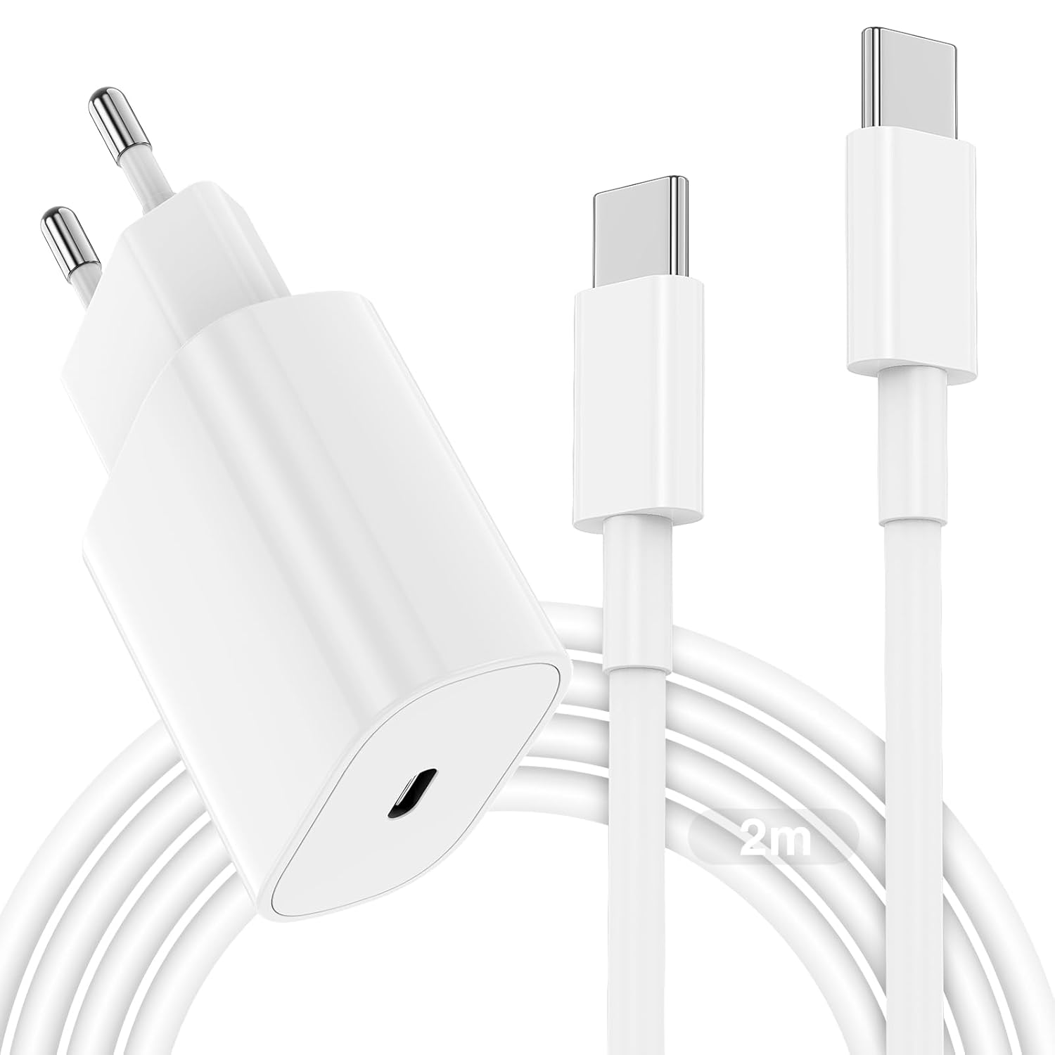 Caricatore Rapido 20W e Cavo USB-C a C 2m per iPhone e iPad - immagine 1