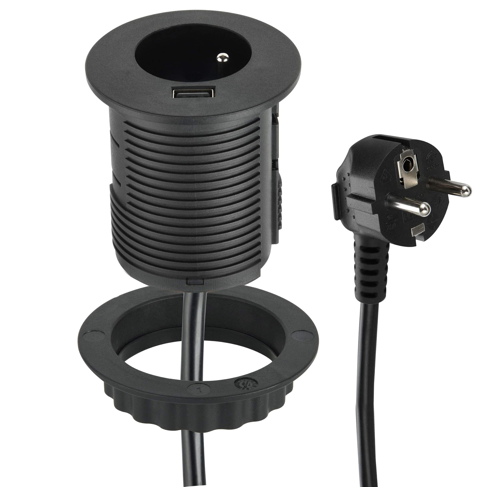 Electraline Ciabatta Multipresa Compatta USB 2M