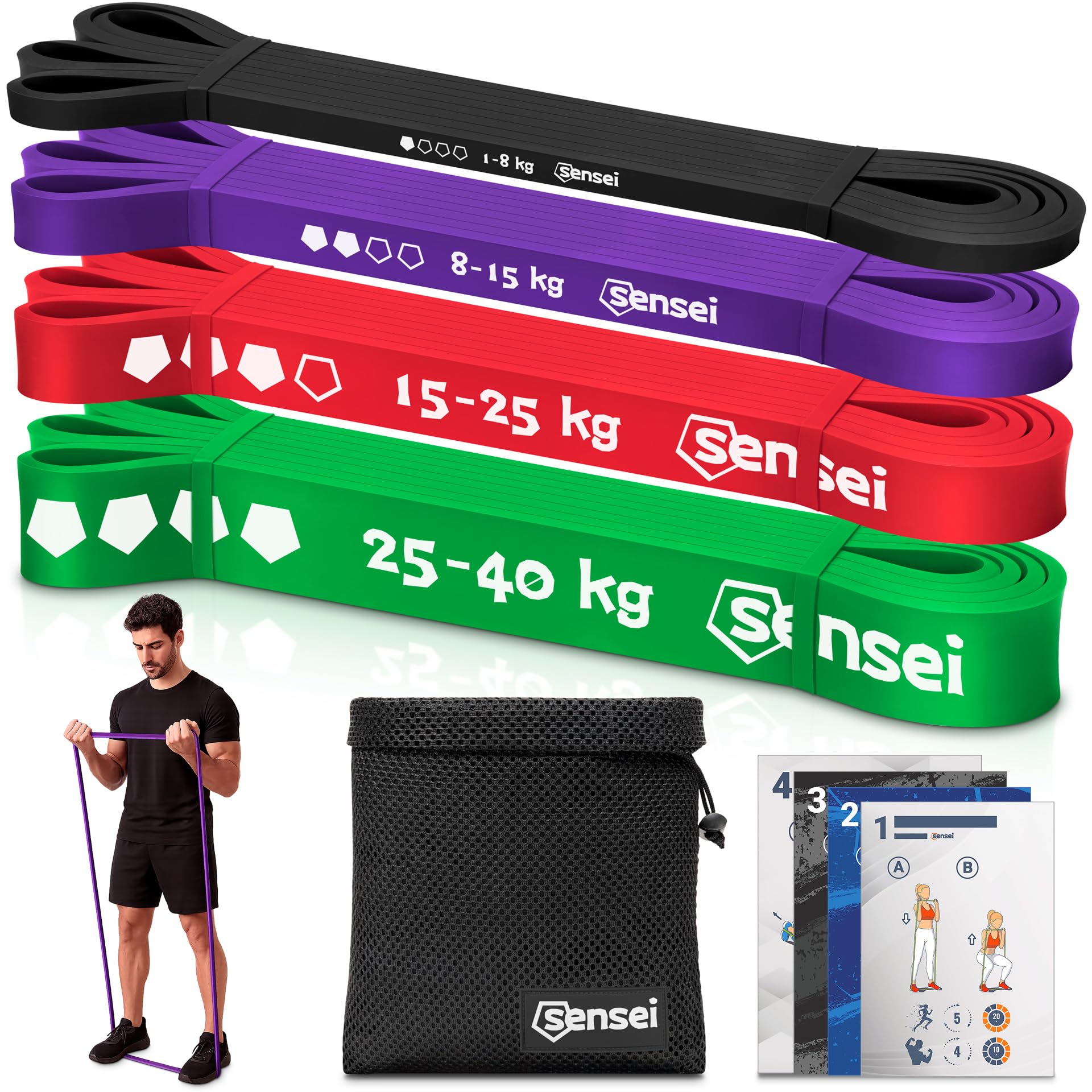 Sensei® Set Elastici Fitness & Bande di Resistenza